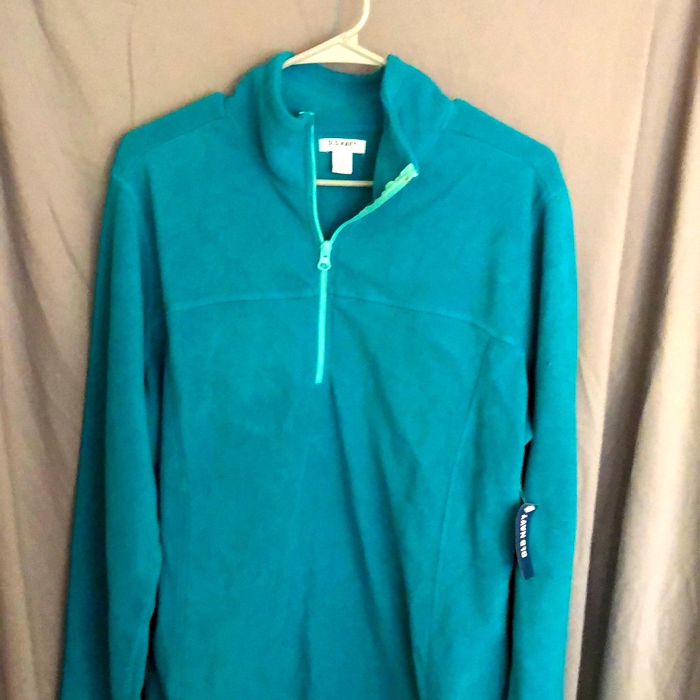 Old Navy half zip fleece, greenish-teal 
 XL NWT